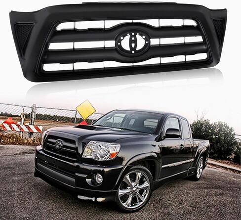 Perfit Liner Front Grille Grill Black Compatible With Toyota 2005-2011 Tacoma TO1200269 5310004350 in Saudi Arabia