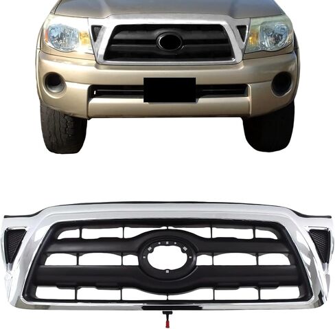 Perfit Liner Front Grille Grill Black Compatible With Toyota 2005-2011 Tacoma TO1200269 5310004350 in Saudi Arabia