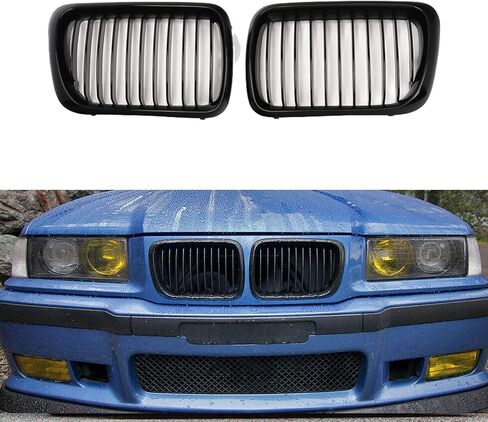 MIC Glossy Black E36 Grill,Front Kidney Grill Grilles Compatible with 3 Series E36 4DR/2DR & M3 LCI 1997-1999 in Saudi Arabia