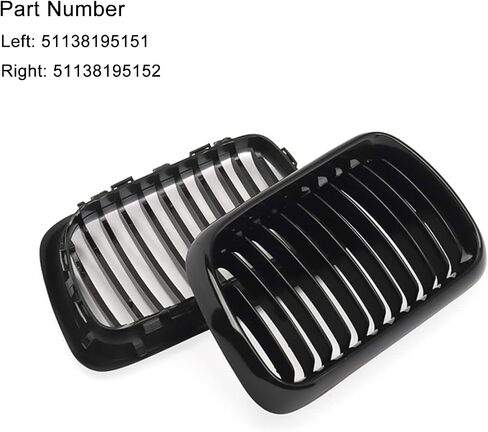 MIC Glossy Black E36 Grill,Front Kidney Grill Grilles Compatible with 3 Series E36 4DR/2DR & M3 LCI 1997-1999 in Saudi Arabia