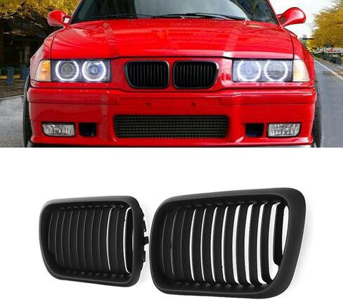MIC Glossy Black E36 Grill,Front Kidney Grill Grilles Compatible with 3 Series E36 4DR/2DR & M3 LCI 1997-1999 in Saudi Arabia