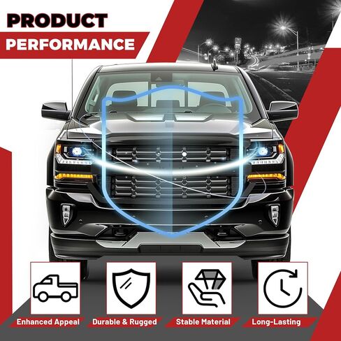 مجموعة Hecasa Front Pumper Grille Assembly متوافقة مع 2016-2019 Chevy Chevrolet Silverado 1500 استبدال الشواء العلوي الأسود لـ 84134049 in Saudi Arabia
