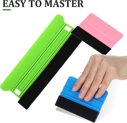 3 Pcs Felt Vinyl Squeegee 8.3'' Large Vinyl Wrapping Felt Squeegee and 4'' Vinyl Wrap Squeegee Applicator for Fastly Installing Car Wrap Squeegee Window Tint in Saudi Arabia