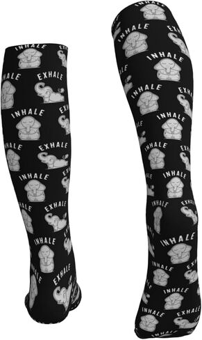 جوارب الانضغاطات الفرنسية للضغط الوردي للنساء ، جوارب عالية في الركبة ، ممرضة ركوب الدراجات الرياضية in Kuwait