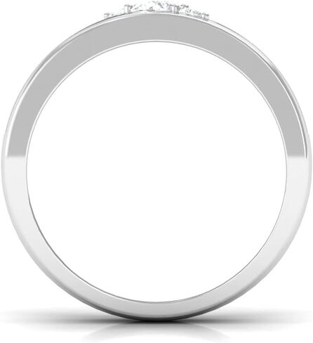 Certified Moissanite Mens Wedding Band, D-Vs1 Quality, 3 Stone Mens Ring With Enamel - With Jewelry Box in Saudi Arabia