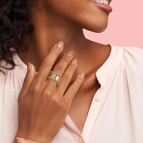 BOMAIL 3Pcs Stackable Gold Rings for Women Non Tarnish Chunky 14K Gold Plated Rings Set Dainty Engagement Wedding Cubic Zirconia Bands Thin Thumb Pinky Stacking Promise Statement Rings Size 6-10 in Kuwait