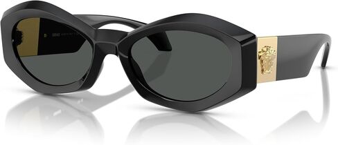 Versace Woman Sunglasses Black Frame, Dark Grey Lenses, 54MM in Saudi Arabia