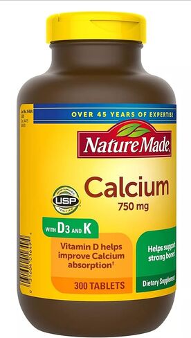 Nature Made Calcium 300 Tablets 750 MG with D3&K in Saudi Arabia