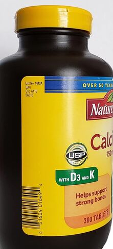 Nature Made Calcium 300 Tablets 750 MG with D3&K in Saudi Arabia