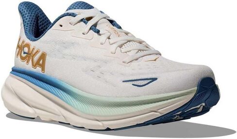 Hoka Men's Clifton 9 Sneaker, Frost/Gold, 12 in Saudi Arabia