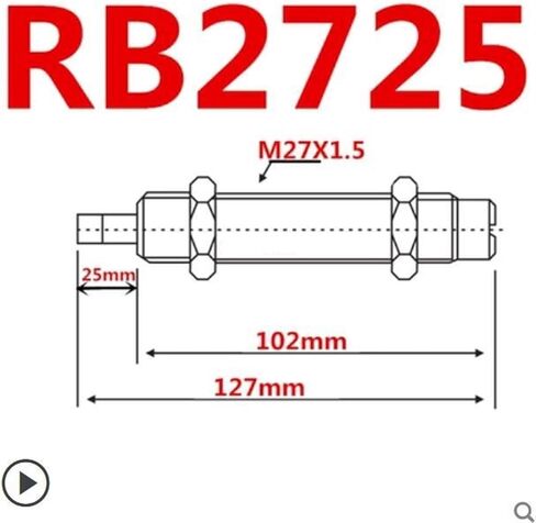 RB/RBC Pneumatic Oil Pressure Shock Absorber RB0604 RB0806 RB1006 RB1007 RB1411 RB1412 RB2015 RB2725 ADC2023 ADC2035 1Pcs(Blue) in Saudi Arabia