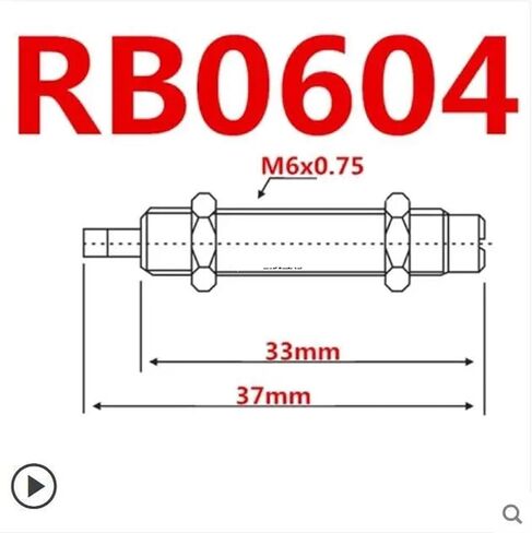 RB/RBC Pneumatic Oil Pressure Shock Absorber RB0604 RB0806 RB1006 RB1007 RB1411 RB1412 RB2015 RB2725 ADC2023 ADC2035 1Pcs(Blue) in Saudi Arabia
