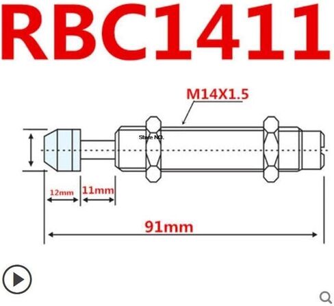 RB/RBC Pneumatic Oil Pressure Shock Absorber RB0604 RB0806 RB1006 RB1007 RB1411 RB1412 RB2015 RB2725 ADC2023 ADC2035 1Pcs(Blue) in Saudi Arabia