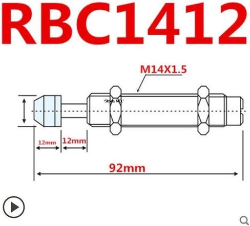 RB/RBC Pneumatic Oil Pressure Shock Absorber RB0604 RB0806 RB1006 RB1007 RB1411 RB1412 RB2015 RB2725 ADC2023 ADC2035 1Pcs(Blue) in Saudi Arabia