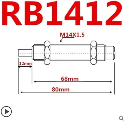 RB/RBC Pneumatic Oil Pressure Shock Absorber RB0604 RB0806 RB1006 RB1007 RB1411 RB1412 RB2015 RB2725 ADC2023 ADC2035 1Pcs(Blue) in Saudi Arabia