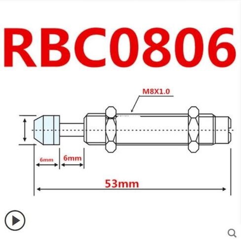 RB/RBC Pneumatic Oil Pressure Shock Absorber RB0604 RB0806 RB1006 RB1007 RB1411 RB1412 RB2015 RB2725 ADC2023 ADC2035 1Pcs(Blue) in Saudi Arabia