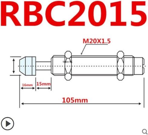 RB/RBC Pneumatic Oil Pressure Shock Absorber RB0604 RB0806 RB1006 RB1007 RB1411 RB1412 RB2015 RB2725 ADC2023 ADC2035 1Pcs(Blue) in Saudi Arabia