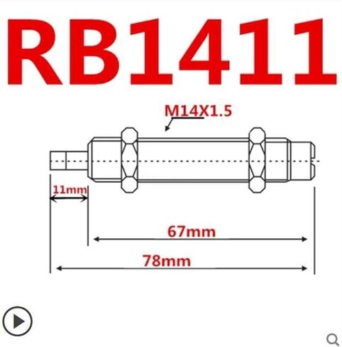 RB/RBC Pneumatic Oil Pressure Shock Absorber RB0604 RB0806 RB1006 RB1007 RB1411 RB1412 RB2015 RB2725 ADC2023 ADC2035 1Pcs(Blue) in Saudi Arabia