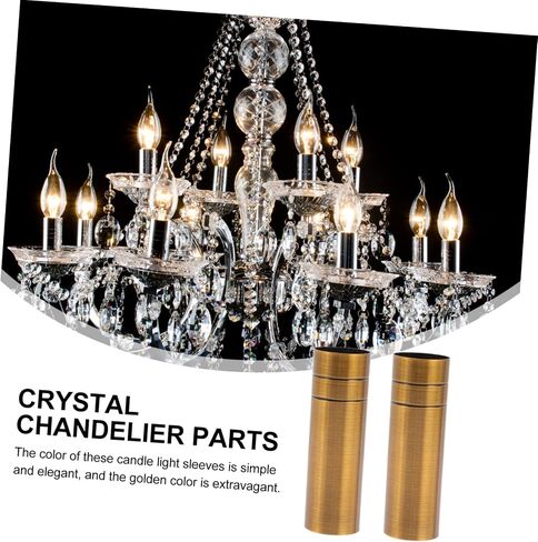 2pcs Chandelier Lamp Base Cover Elegant Chandelier Socket Sleeve Material Easy to Install Decorative Light Fixture Accessories for Home in Saudi Arabia
