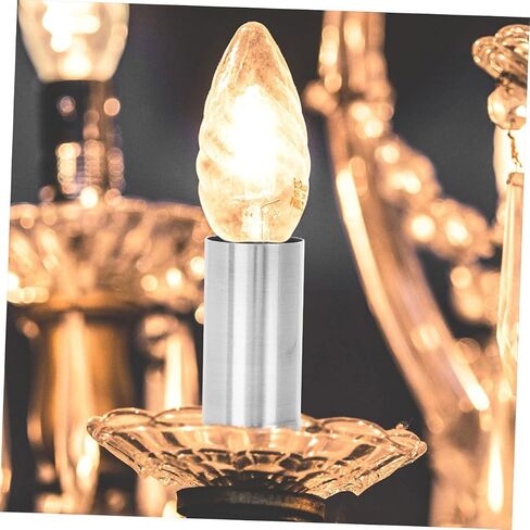 PRETYZOOM 4PCS Iron Metal Candle Sleeve Covers for Chandelier Light Fixtures Decorative Candelabra Base Socket Covers Compatible Bulbs in Saudi Arabia