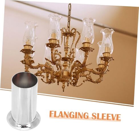 PRETYZOOM 4PCS Iron Metal Candle Sleeve Covers for Chandelier Light Fixtures Decorative Candelabra Base Socket Covers Compatible Bulbs in Saudi Arabia