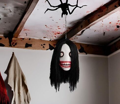 Halloween Scary Mask for Adult Zombie Creepy Ghost Mask with Long Hair Horrible Mask Women Costume in Saudi Arabia