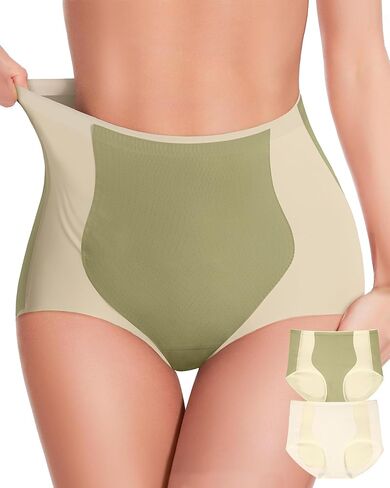High Waist Underwear For Women Seamless Slight Tummy Control Panties Butt Lifting Panties No show Comfy Briefs 2 Pack in Kuwait