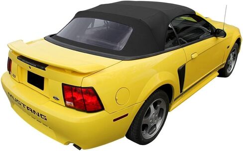 Compatible with Ford Mustang 1994-2004 Convertible Soft Top & Plastic Window White Sailcloth (1 Piece Easy Install) in Kuwait