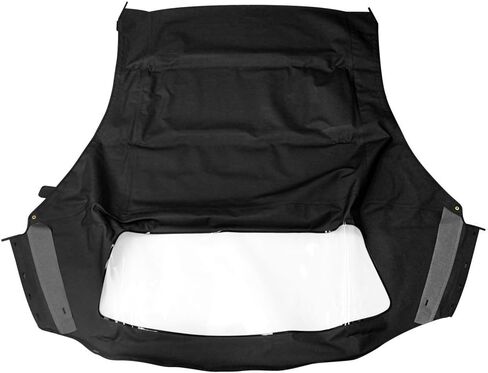 Compatible with Ford Mustang 1994-2004 Convertible Soft Top & Plastic Window White Sailcloth (1 Piece Easy Install) in Kuwait