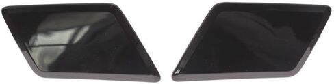 51117303796 51117303795 Front Bumper Headlight Washer Spray Nozzle Jet Cover Cap for BMW X1 E84 2012 2013 2014 2015 51117347666(Black-Set) in Saudi Arabia