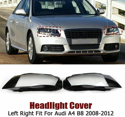 Car Front Headlight Headlamp Cover for A-U-D-I A4 A4L B8 2009 2010 2011 2012 Transparent Lampshade Clear Headlamp Glass Hell in Saudi Arabia