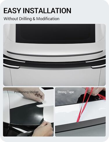 BASENOR 2024 Spoiler for Tesla Model 3 Performance Trunk Wing ABS Matte Carbon Fiber in Saudi Arabia