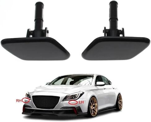 1 مجموعة أمامية مصباح مصباح أمامي غسالة غسالة غطاء غطاء فتحة لفوهة Hyundai لـ Genesis Rohens 12-14 98680-3M500 98690-3M500 986803M500 in Saudi Arabia