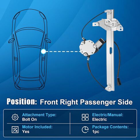 748-172 منظم نوافذ الطاقة مع مجموعة السائق الأمامي للتجميع المحرك متوافق مع Chevy Impala 2006 2007 2008 2008 2010 2011 2013 & Chevrolet Impala Limited 2014 2015 2015 2015 2015 in Saudi Arabia