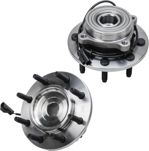 Detroit Axle - 4WD Front Wheel Bearing Hubs for 03-05 Dodge Ram 2500 3500, 2003 2004 2005 Wheel Bearing and Hubs Assembly Set Replacement Pair Hubs in Saudi Arabia