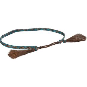 Cody James Men's Gread Horsehair و Tassel Hat Band - GO258TB بحجم واحد من الشوكولاتة/الفيروز in Saudi Arabia