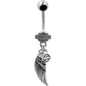 Harley-Davidson Women's Belly Jewel و Black Onyx Wing Bar & Shield Logo HDZ0058 in Saudi Arabia