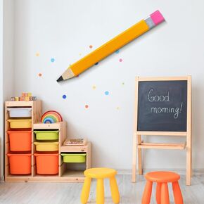Yousoontic 31.5 Inch Giant Pencil Wall Art Wooden Jumbo Pencil Back to School Party Decoration Yellow Pen Props Preschool Kindergarten Graduation Classroom Decor for Home School Supplies in Saudi Arabia