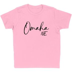 Script Omaha Nebraska Kids T-Shirt Youth in Saudi Arabia