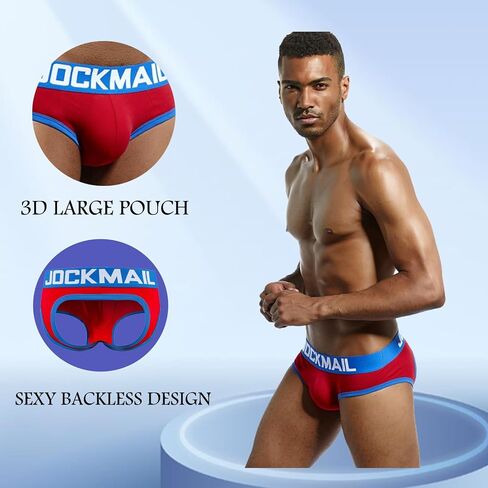ملخصات داخلية Jockmail 2 Pack Mens Mens STRAP STRAP SEXIS SEXY OPEN Back Back Lead of Gym ، Firms ، Date Lights in Kuwait