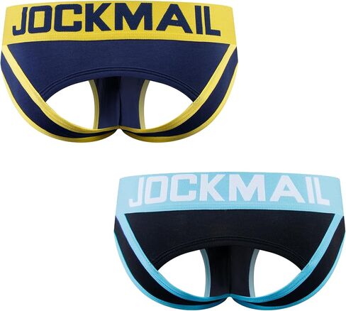 ملخصات داخلية Jockmail 2 Pack Mens Mens STRAP STRAP SEXIS SEXY OPEN Back Back Lead of Gym ، Firms ، Date Lights in Kuwait