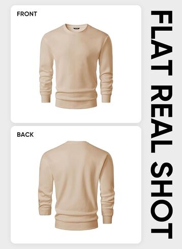 JMIERR Men's Fleece Crewneck Sweatshirt Casual Long Sleeves Cotton Warm Basic Pullover Fashion Shirts in Kuwait