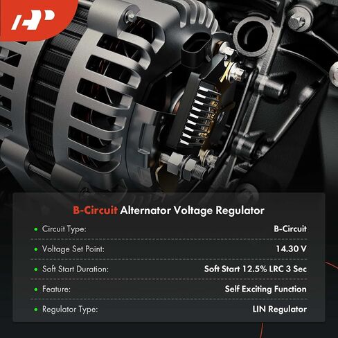 A-Premium Alternator Voltage Regulator Compatible with Audi A4 Quattro 2013-2016, Q5 2013-2017, A5 A6 Quattro, allroad, S4, S5, 14.30±0.3V B-Circuit 14.3 Vset in Saudi Arabia