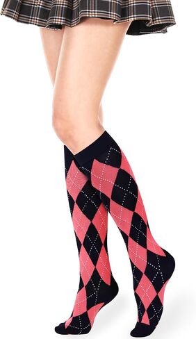 Violet Mist Women Knee High Socks Girl Cool Cute Patterned Long Tube Socks Novelty Fun Long Cotton Casual Sock Stockings in Saudi Arabia