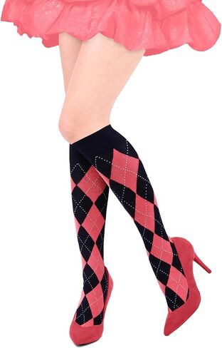 Violet Mist Women Knee High Socks Girl Cool Cute Patterned Long Tube Socks Novelty Fun Long Cotton Casual Sock Stockings in Saudi Arabia