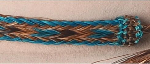 Cody James Men's Braided Horsehair and Tassel Hat Band - GO258TB One Size Chocolate/Turquoise in Saudi Arabia