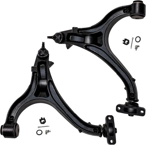 Detroit Axle - Front 14pc Suspension Kit 2005-2010 Jeep Grand Cherokee Commander ، اثنين من الدعامات 4 أذرع التحكم السفلية والعلمية مع مفاصل الكرة 4 قضبان التعادل 2 قضبان التأثير 2 Boots 2006 2007 2008 بديل in Kuwait