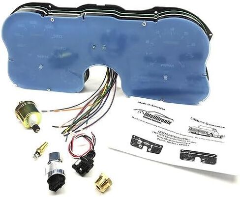 IntelliTronix 1967-1972 Chevy C10 Pickup Truck Gauge Gauge Panel Dash Cluster (White) WL6003 White in Kuwait