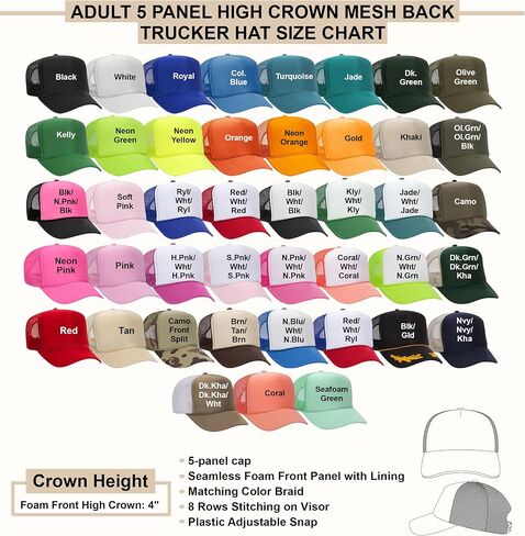 قبعة Trucker Trucker المطرزة مخصصة للتطريز قبعة Trucker Hat in Saudi Arabia