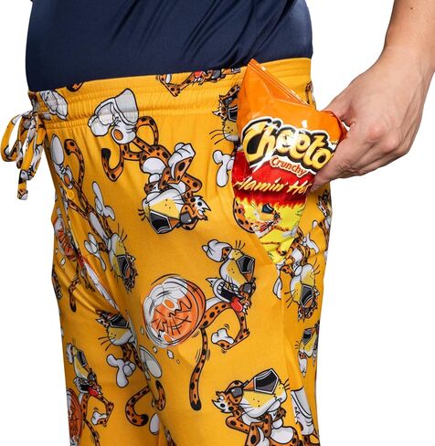 Mad Engine Chester Cheetos Lounge Pose Pajamas مرخص رسميًا من سروال صالة الرجال in Saudi Arabia
